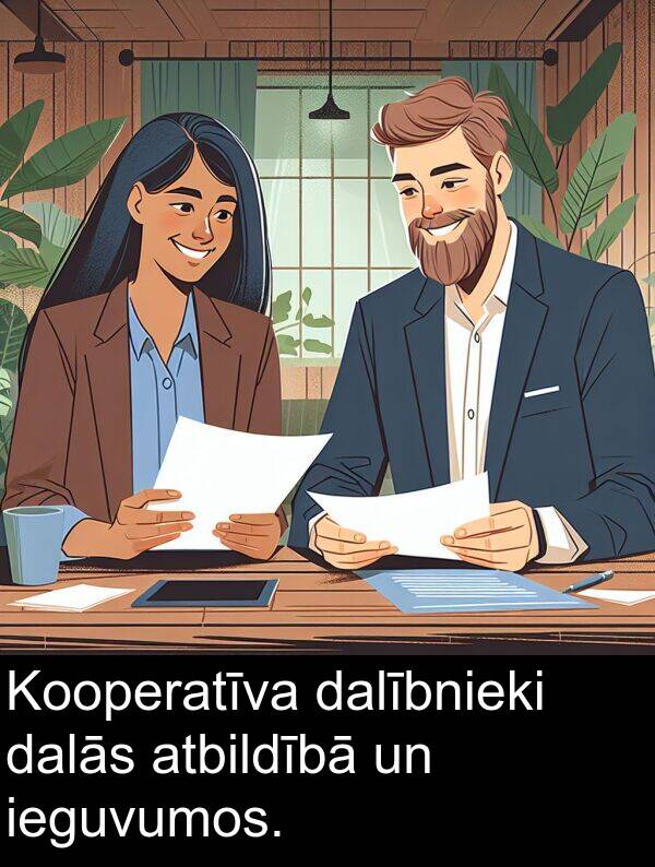 atbildībā: Kooperatīva dalībnieki dalās atbildībā un ieguvumos.