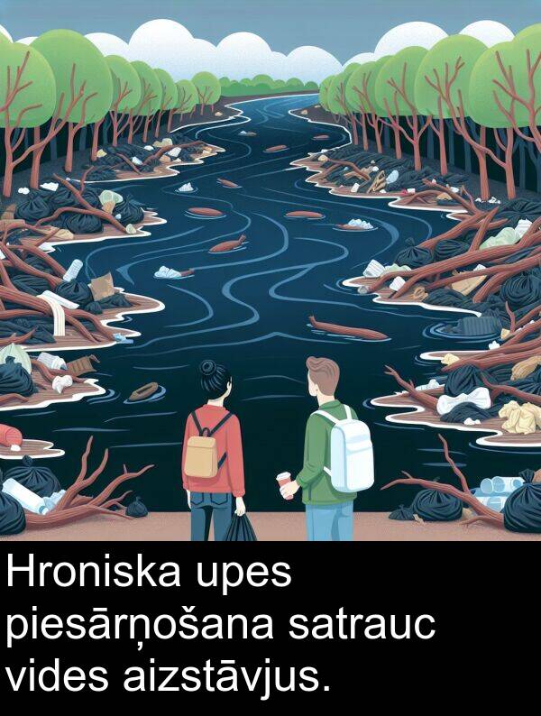 upes: Hroniska upes piesārņošana satrauc vides aizstāvjus.