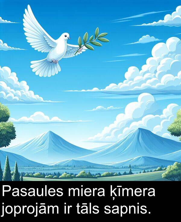 ķīmera: Pasaules miera ķīmera joprojām ir tāls sapnis.
