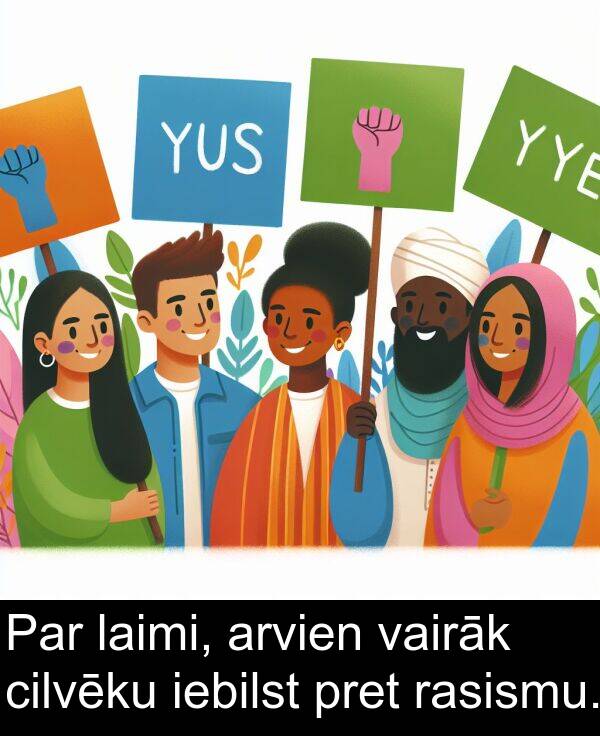 laimi: Par laimi, arvien vairāk cilvēku iebilst pret rasismu.