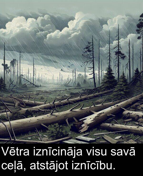 ceļā: Vētra iznīcināja visu savā ceļā, atstājot iznīcību.