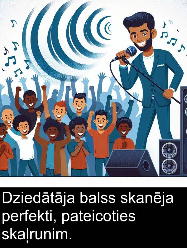 skanēja: Dziedātāja balss skanēja perfekti, pateicoties skaļrunim.