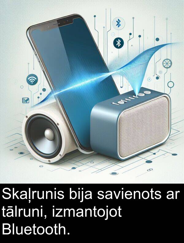 savienots: Skaļrunis bija savienots ar tālruni, izmantojot Bluetooth.