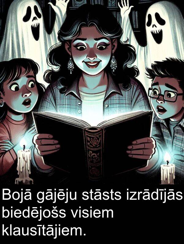 gājēju: Bojā gājēju stāsts izrādījās biedējošs visiem klausītājiem.
