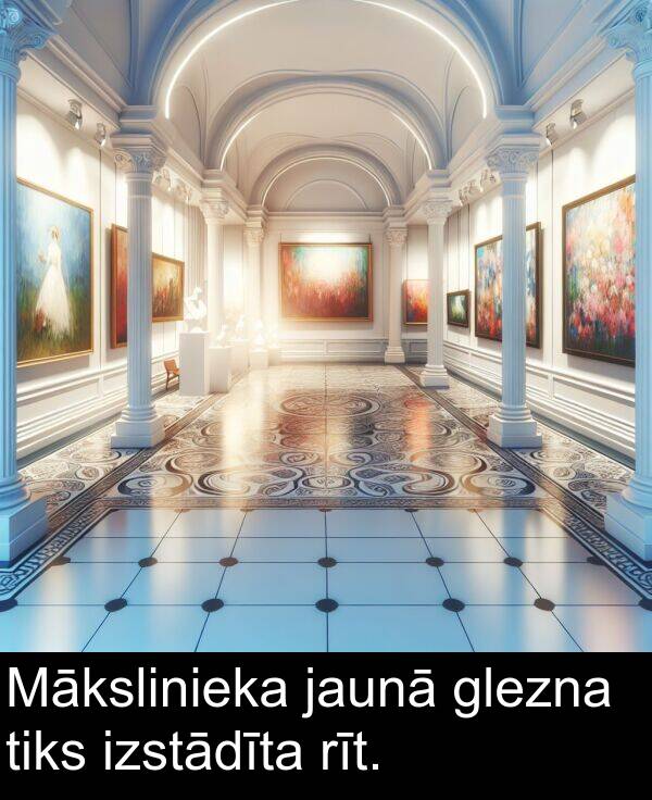 glezna: Mākslinieka jaunā glezna tiks izstādīta rīt.