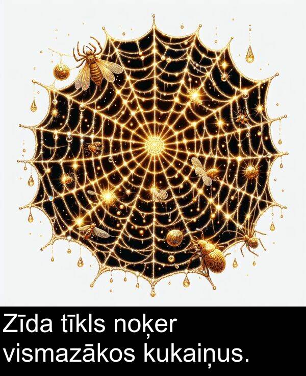 kukaiņus: Zīda tīkls noķer vismazākos kukaiņus.