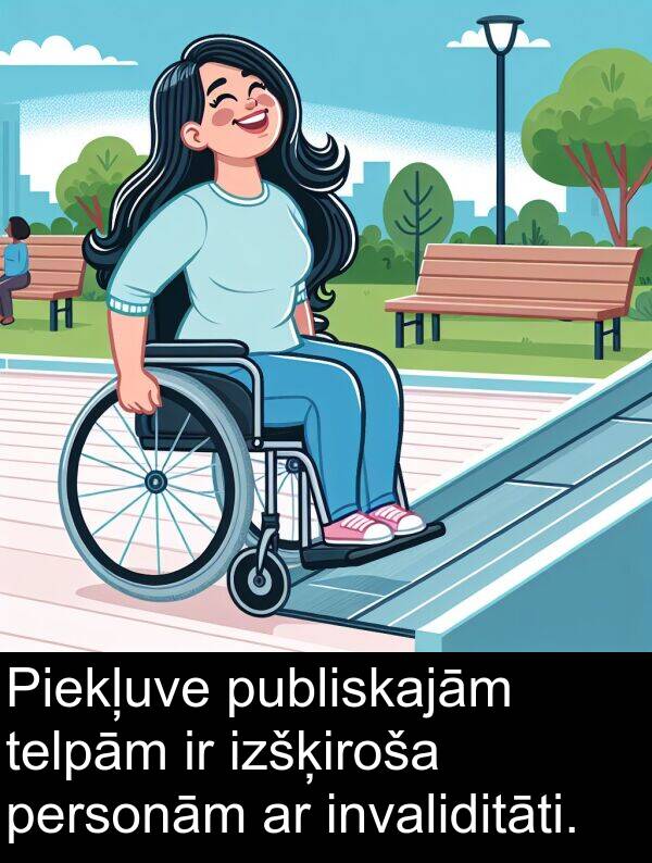 personām: Piekļuve publiskajām telpām ir izšķiroša personām ar invaliditāti.