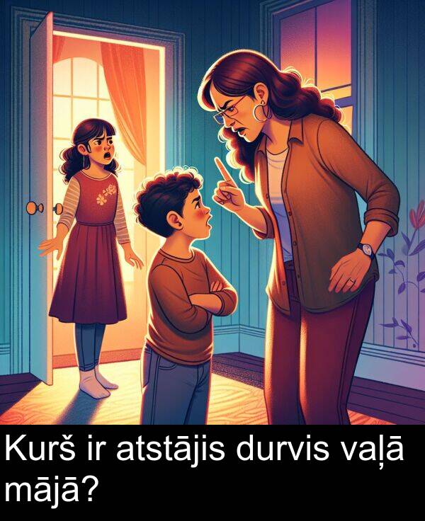 mājā: Kurš ir atstājis durvis vaļā mājā?