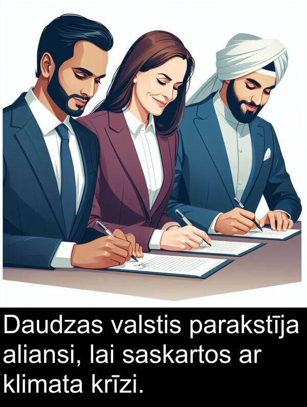 krīzi: Daudzas valstis parakstīja aliansi, lai saskartos ar klimata krīzi.