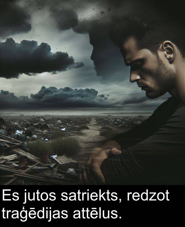 jutos: Es jutos satriekts, redzot traģēdijas attēlus.