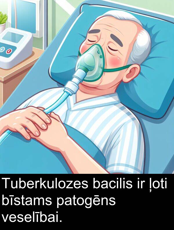 patogēns: Tuberkulozes bacilis ir ļoti bīstams patogēns veselībai.