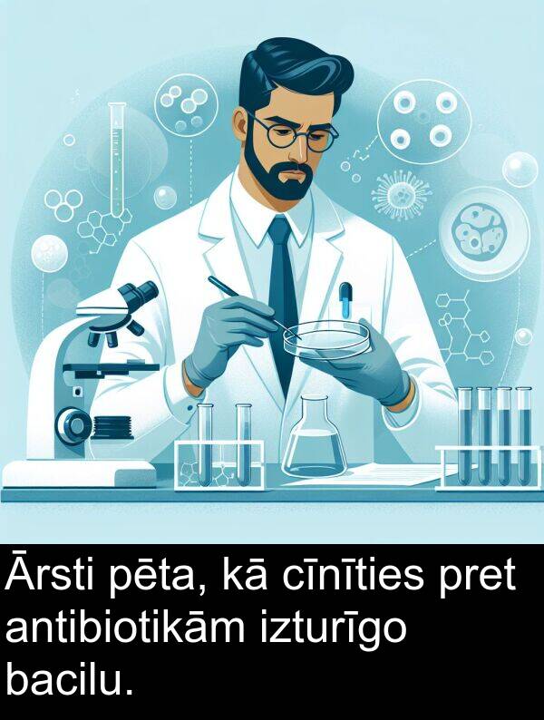 pret: Ārsti pēta, kā cīnīties pret antibiotikām izturīgo bacilu.
