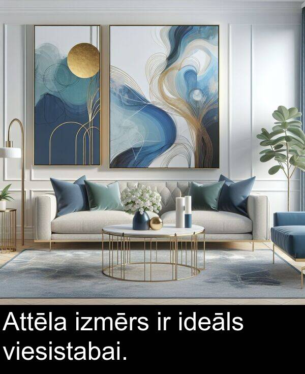 ideāls: Attēla izmērs ir ideāls viesistabai.