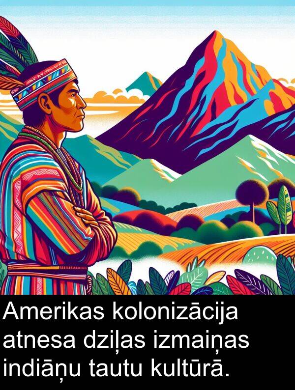 kultūrā: Amerikas kolonizācija atnesa dziļas izmaiņas indiāņu tautu kultūrā.
