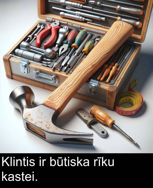 kastei: Klintis ir būtiska rīku kastei.