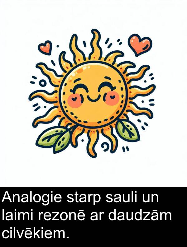 laimi: Analogie starp sauli un laimi rezonē ar daudzām cilvēkiem.