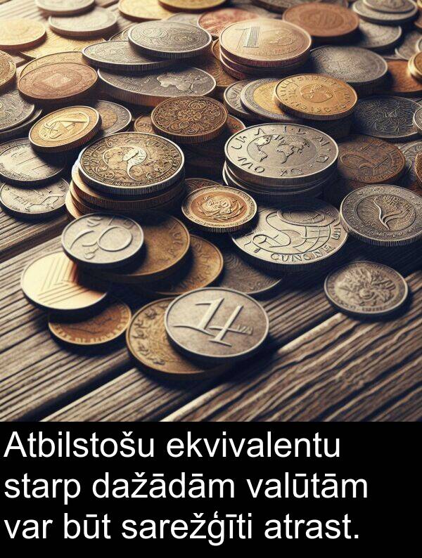 valūtām: Atbilstošu ekvivalentu starp dažādām valūtām var būt sarežģīti atrast.
