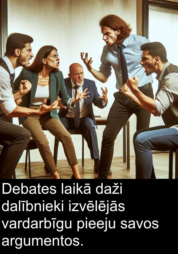 savos: Debates laikā daži dalībnieki izvēlējās vardarbīgu pieeju savos argumentos.