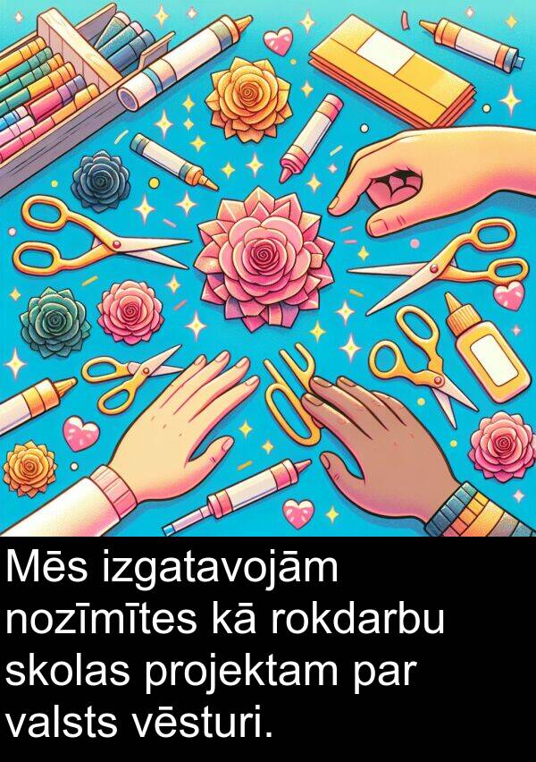 nozīmītes: Mēs izgatavojām nozīmītes kā rokdarbu skolas projektam par valsts vēsturi.
