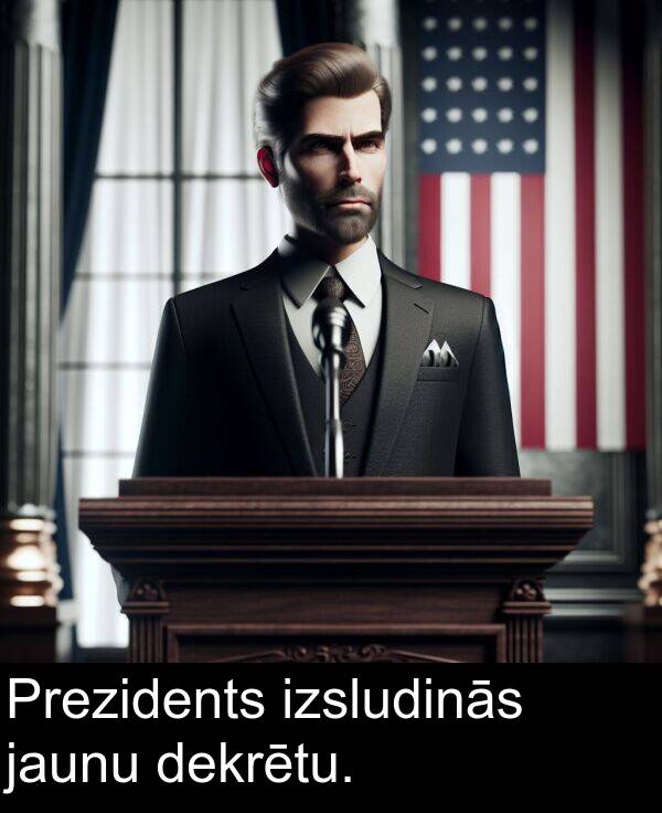 izsludinās: Prezidents izsludinās jaunu dekrētu.