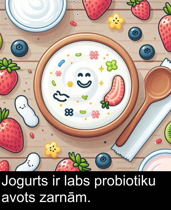 labs: Jogurts ir labs probiotiku avots zarnām.