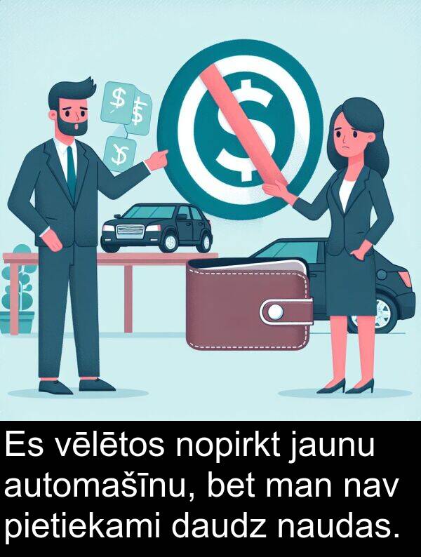 vēlētos: Es vēlētos nopirkt jaunu automašīnu, bet man nav pietiekami daudz naudas.
