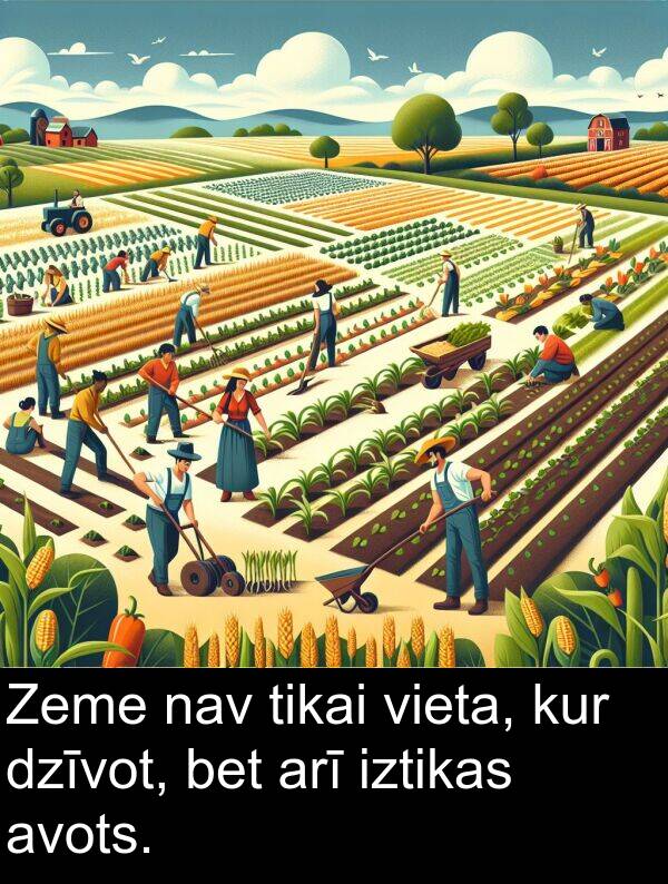 kur: Zeme nav tikai vieta, kur dzīvot, bet arī iztikas avots.