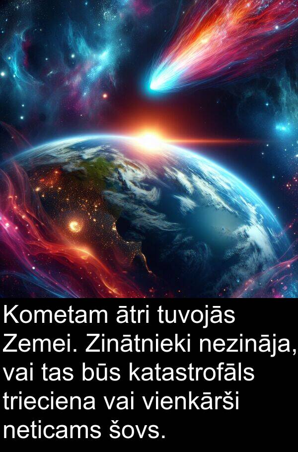ātri: Kometam ātri tuvojās Zemei. Zinātnieki nezināja, vai tas būs katastrofāls trieciena vai vienkārši neticams šovs.
