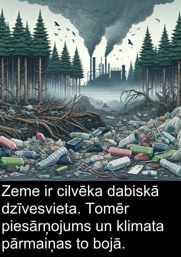 piesārņojums: Zeme ir cilvēka dabiskā dzīvesvieta. Tomēr piesārņojums un klimata pārmaiņas to bojā.