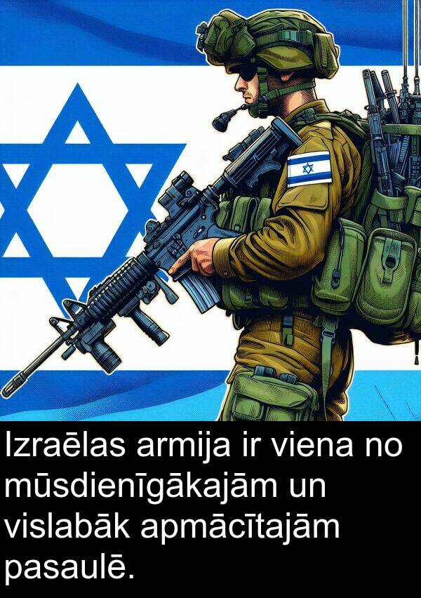 armija: Izraēlas armija ir viena no mūsdienīgākajām un vislabāk apmācītajām pasaulē.