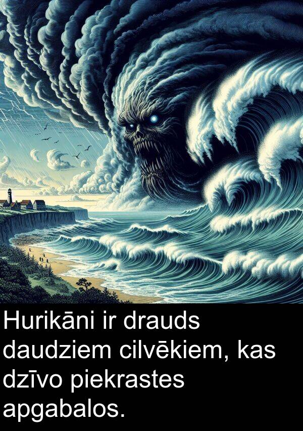 apgabalos: Hurikāni ir drauds daudziem cilvēkiem, kas dzīvo piekrastes apgabalos.