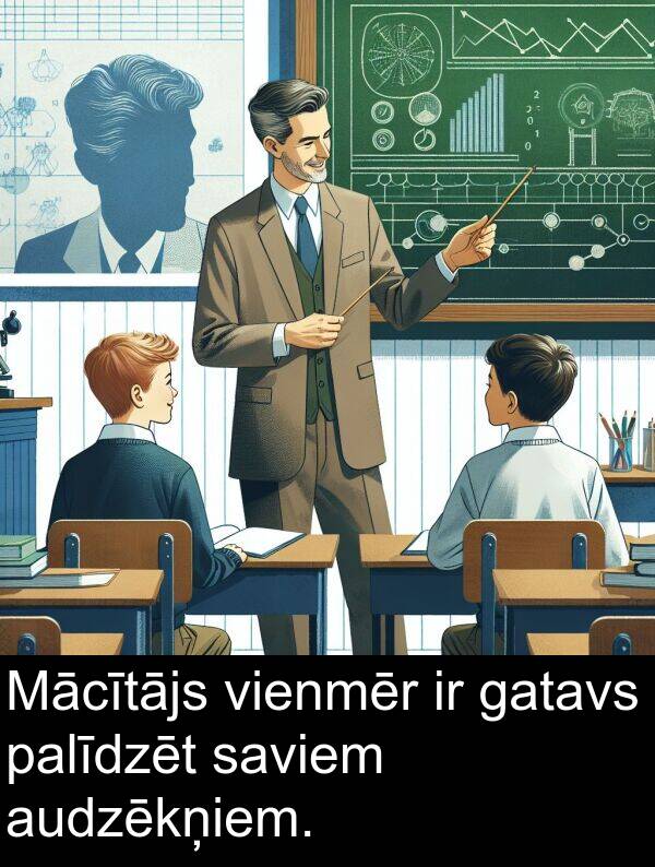 saviem: Mācītājs vienmēr ir gatavs palīdzēt saviem audzēkņiem.