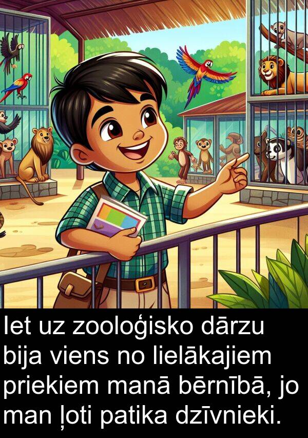 patika: Iet uz zooloģisko dārzu bija viens no lielākajiem priekiem manā bērnībā, jo man ļoti patika dzīvnieki.