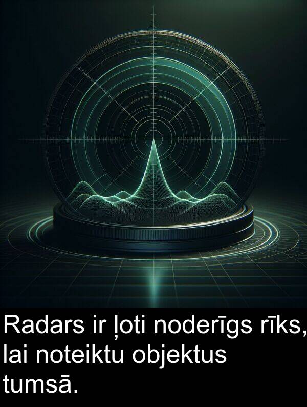 objektus: Radars ir ļoti noderīgs rīks, lai noteiktu objektus tumsā.