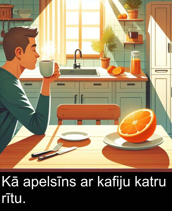 apelsīns: Kā apelsīns ar kafiju katru rītu.