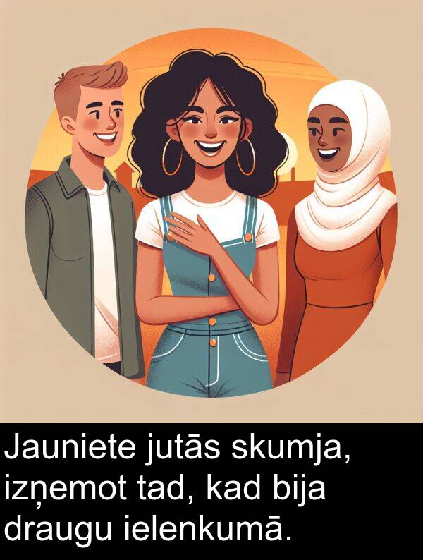 ielenkumā: Jauniete jutās skumja, izņemot tad, kad bija draugu ielenkumā.