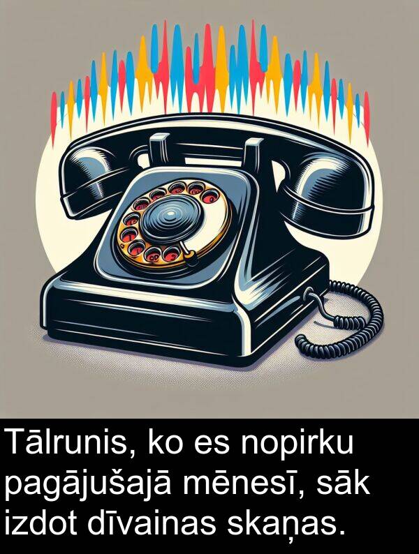 pagājušajā: Tālrunis, ko es nopirku pagājušajā mēnesī, sāk izdot dīvainas skaņas.