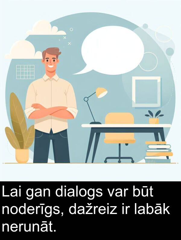 labāk: Lai gan dialogs var būt noderīgs, dažreiz ir labāk nerunāt.