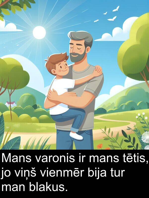 varonis: Mans varonis ir mans tētis, jo viņš vienmēr bija tur man blakus.