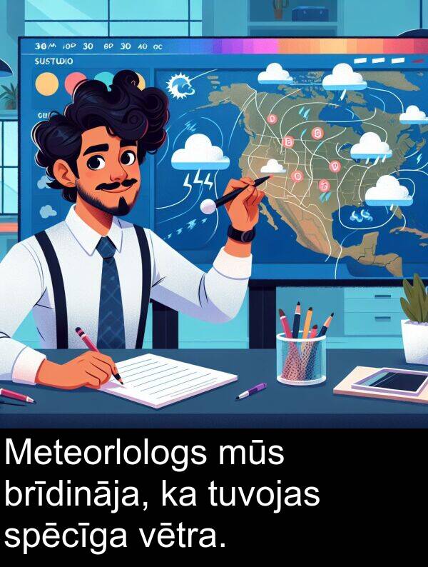 brīdināja: Meteorlologs mūs brīdināja, ka tuvojas spēcīga vētra.