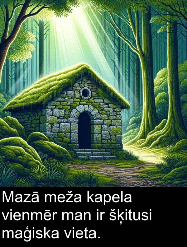 maģiska: Mazā meža kapela vienmēr man ir šķitusi maģiska vieta.
