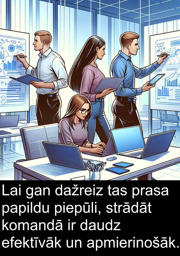 komandā: Lai gan dažreiz tas prasa papildu piepūli, strādāt komandā ir daudz efektīvāk un apmierinošāk.