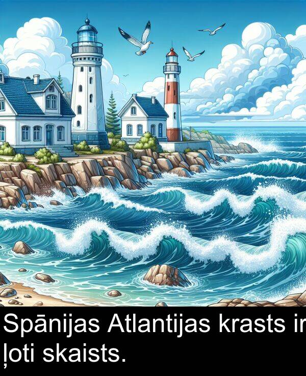 krasts: Spānijas Atlantijas krasts ir ļoti skaists.