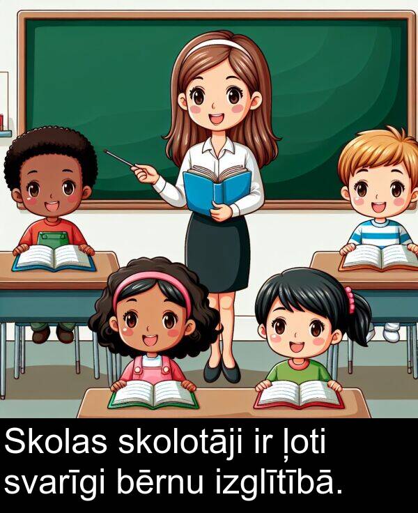 svarīgi: Skolas skolotāji ir ļoti svarīgi bērnu izglītībā.