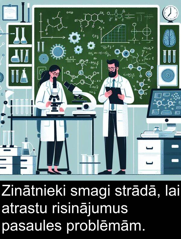 problēmām: Zinātnieki smagi strādā, lai atrastu risinājumus pasaules problēmām.