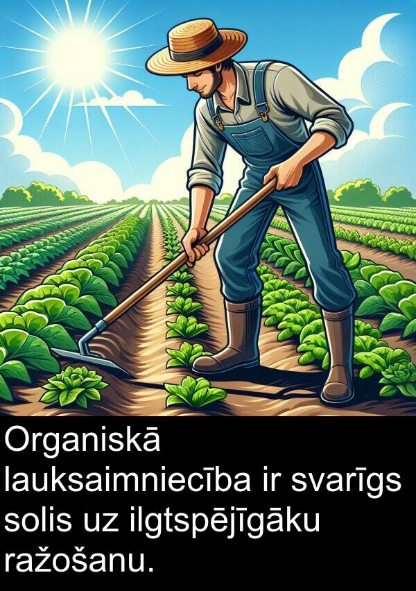 svarīgs: Organiskā lauksaimniecība ir svarīgs solis uz ilgtspējīgāku ražošanu.