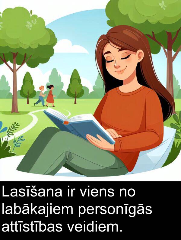personīgās: Lasīšana ir viens no labākajiem personīgās attīstības veidiem.