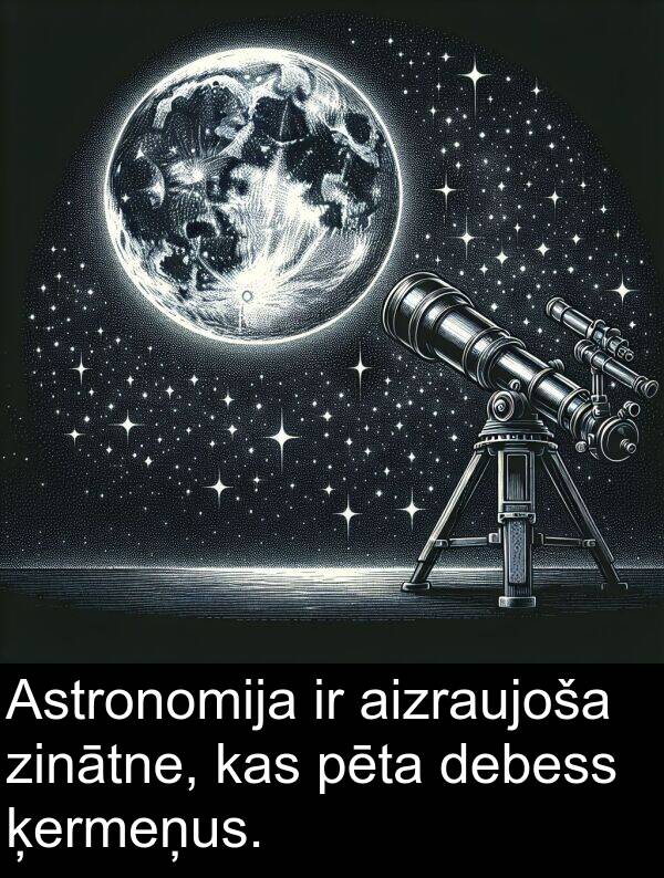 ķermeņus: Astronomija ir aizraujoša zinātne, kas pēta debess ķermeņus.