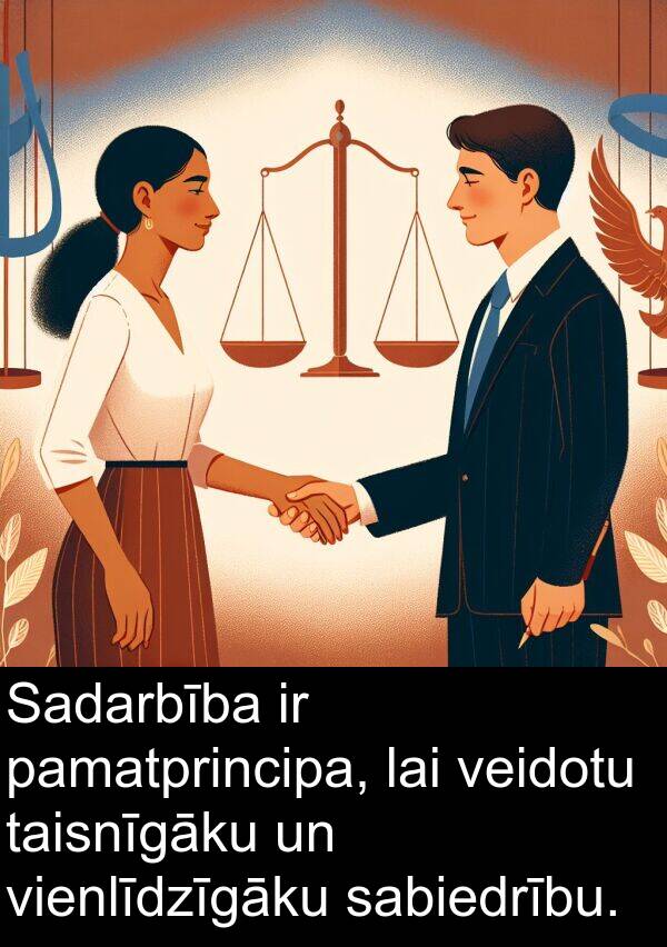 veidotu: Sadarbība ir pamatprincipa, lai veidotu taisnīgāku un vienlīdzīgāku sabiedrību.