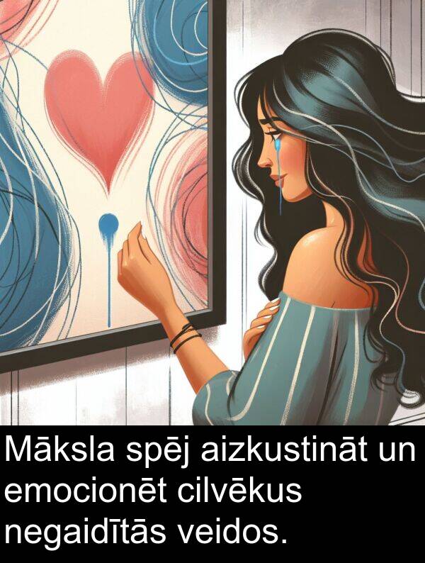 cilvēkus: Māksla spēj aizkustināt un emocionēt cilvēkus negaidītās veidos.